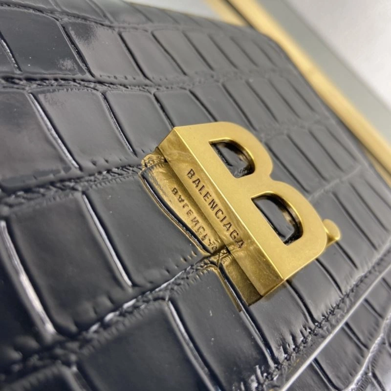 Balenciaga Luxe Crocodile-Embossed Big B Tofu Bag TopPick 78323