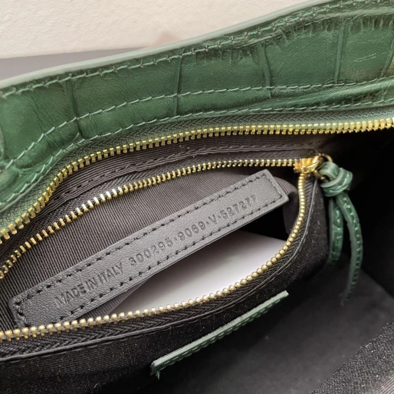 Unique Balenciaga Luxe Crocodile Motorcycle Bag with Gold Accents 72632