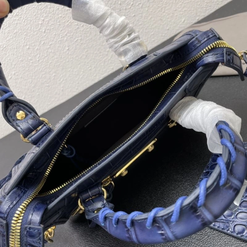 Balenciaga Luxe Crocodile Motorcycle Bag with Gold Hardware FashionForward 72633