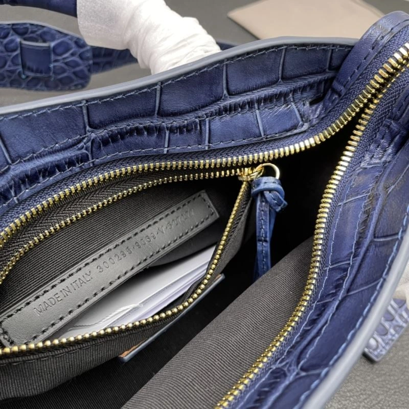 Balenciaga Luxe Crocodile Motorcycle Bag with Gold Hardware FashionForward 72633