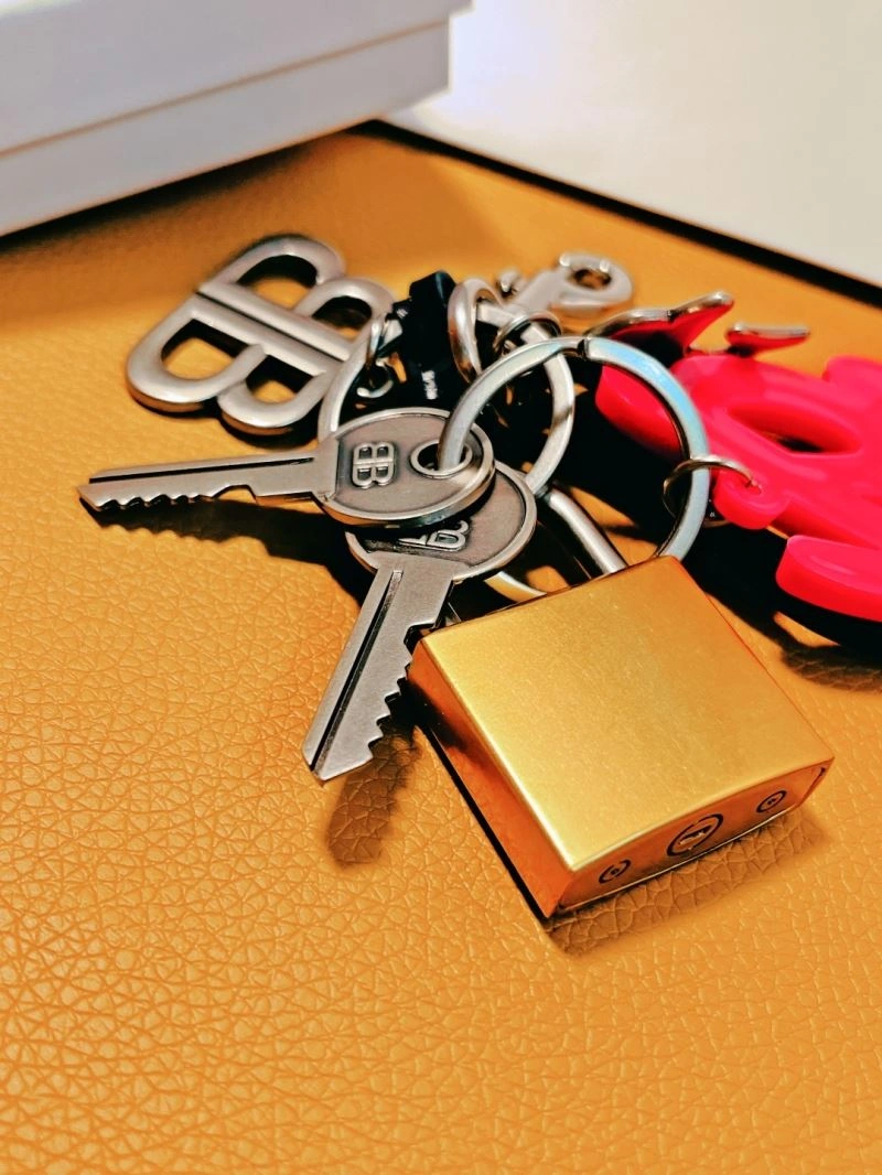 Contemporary Balenciaga Luxe Gold Keychain a  Accessory for Style 70080