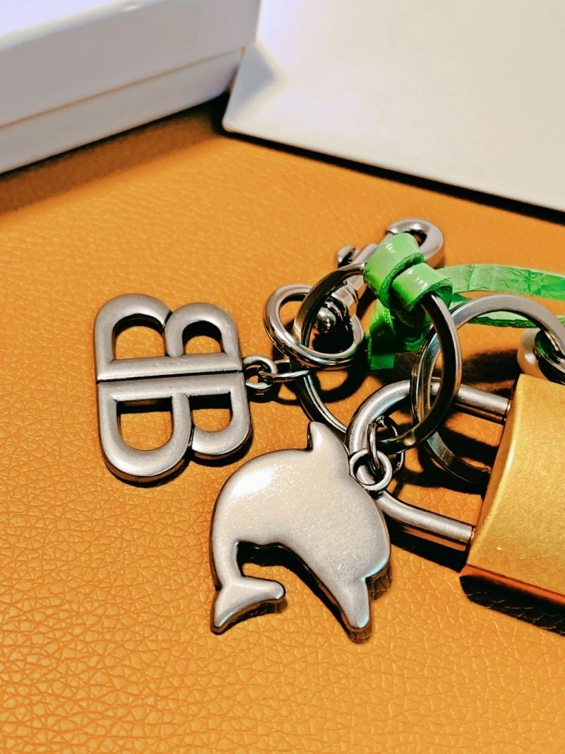 Packable Balenciaga Luxe Gold Textured Keychain -  Accessory 70122