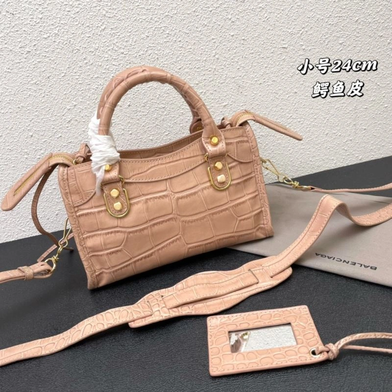 Balenciaga Luxury Crocodile Pattern Motorcycle Bag with Tassel WaterResistant 72671
