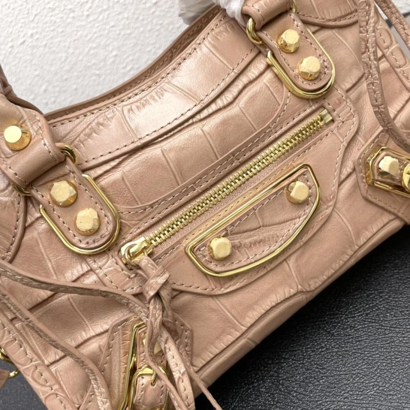 Balenciaga Luxury Crocodile Pattern Motorcycle Bag with Tassel WaterResistant 72671