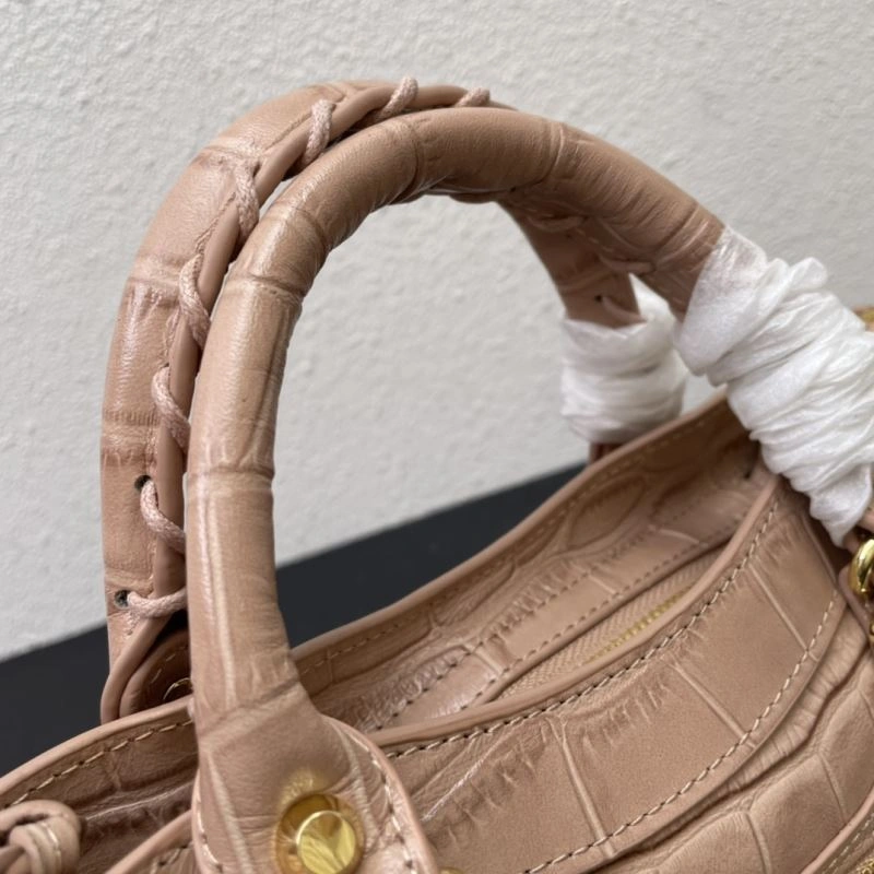 Balenciaga Luxury Crocodile Pattern Motorcycle Bag with Tassel WaterResistant 72671