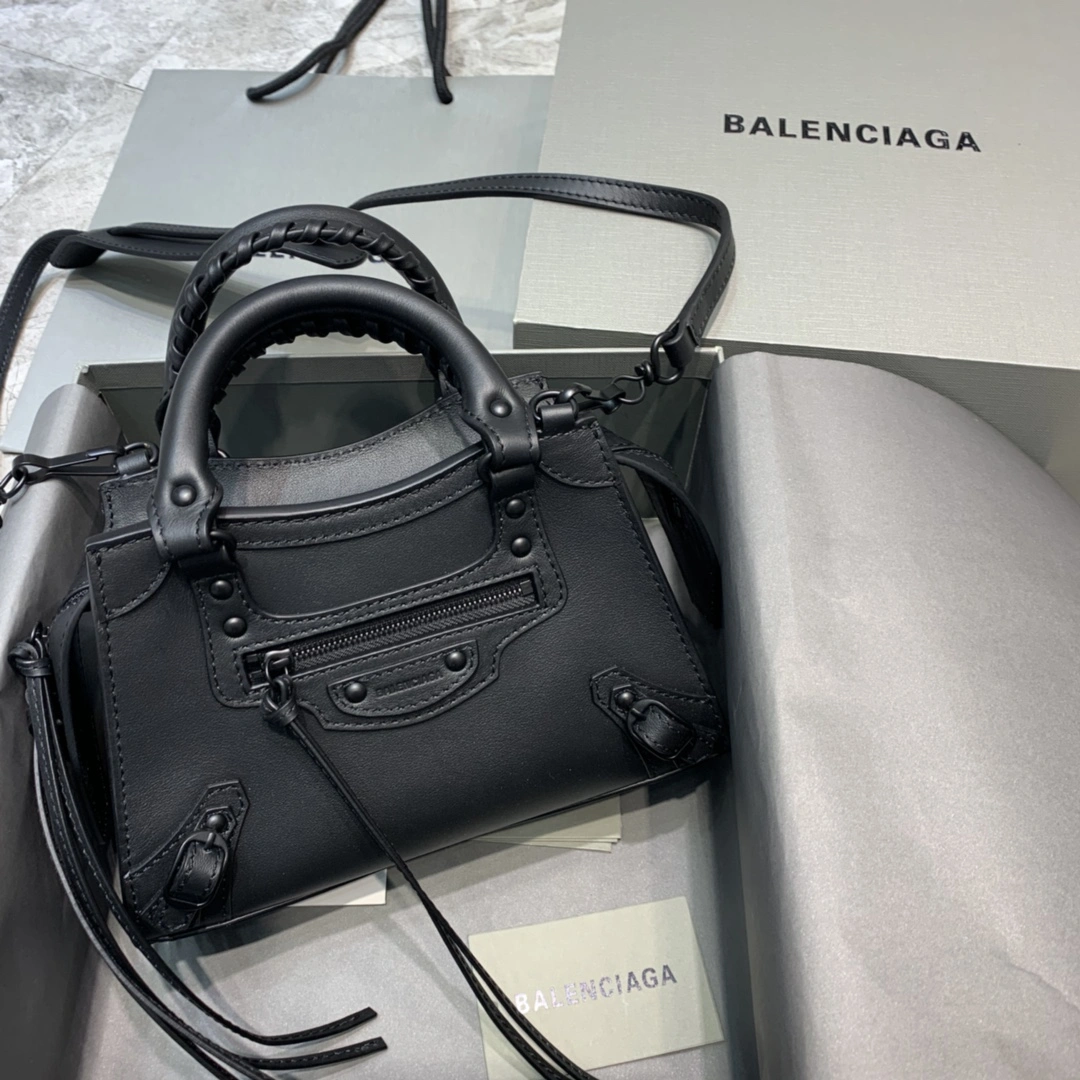 Balenciaga Luxury Neo Classic Mini Motorcycle Bag -  Chic Design Sporty 64654