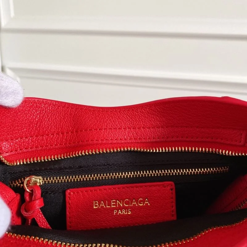 SmoothTexture Balenciaga Mini  Goatskin Motorcycle Bag with Gold Buckle 38315