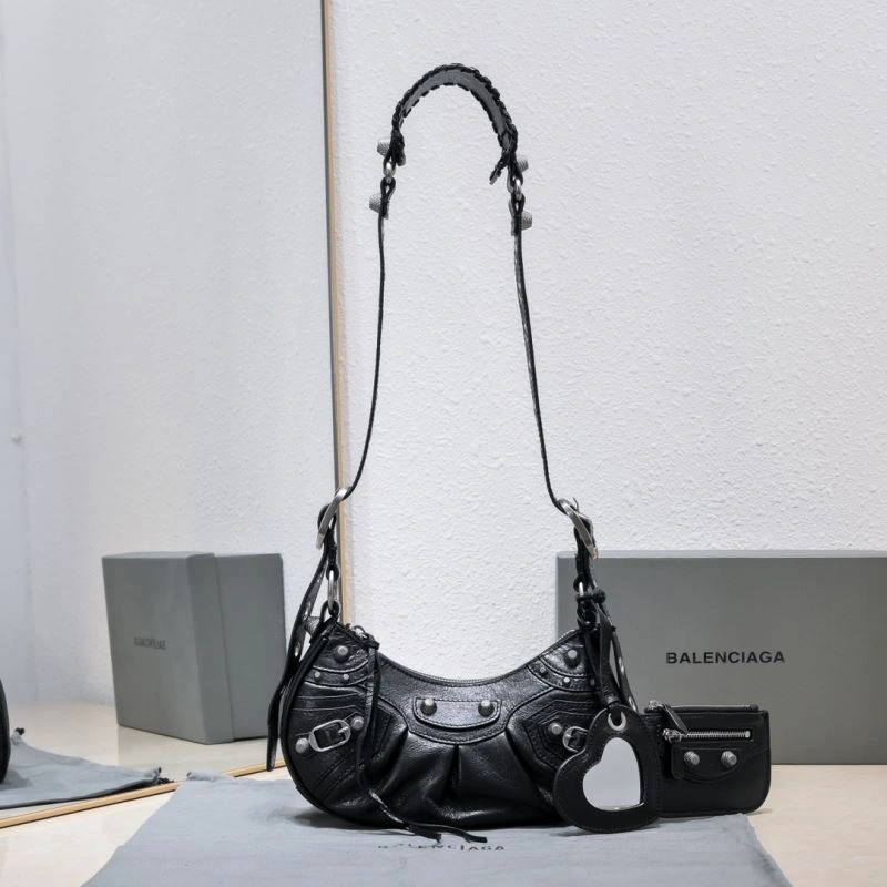 Comfortable Balenciaga Mini Black Crescent Bag - 26cm  Design 72704
