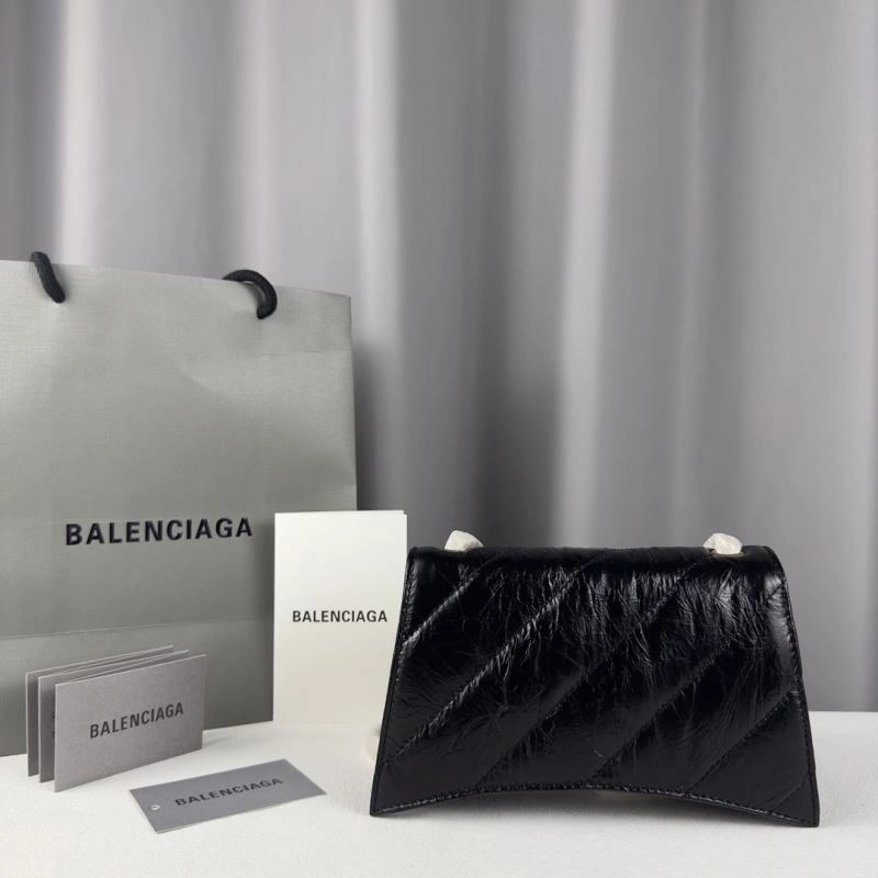 Balenciaga Mini Black Gold Crush Hourglass Quilted Chain Bag Attractive 75279