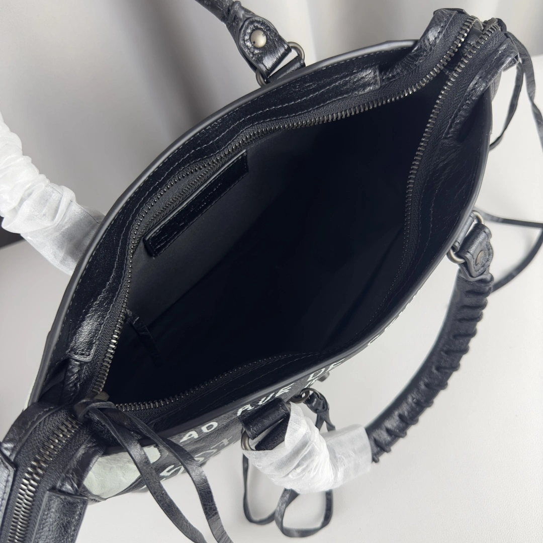 Efficient Balenciaga Mini City Graffiti Sheepskin Handcrafted Bag 30cm 61077