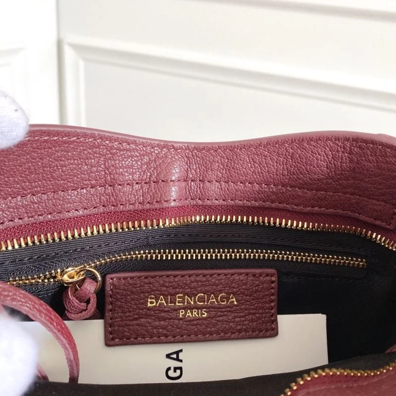 Sustainable Balenciaga Mini Goat Leather Motorcycle Bag with Gold Buckle 38308