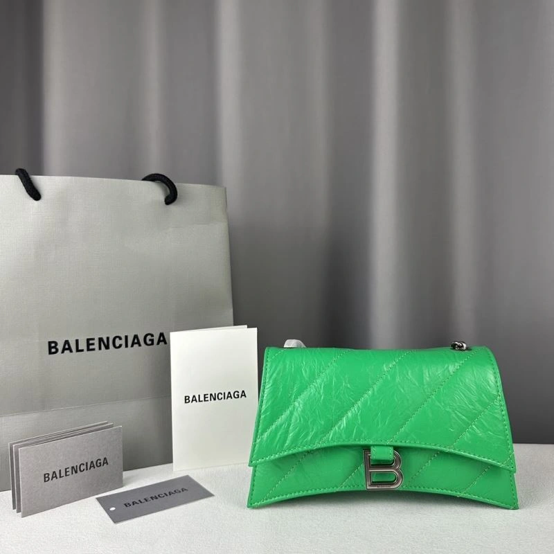 Functional Balenciaga Mini Green Crush Hourglass Chain Bag -  Versatility 75273