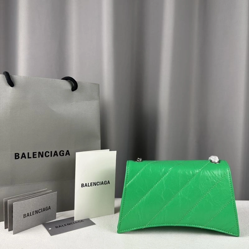 Functional Balenciaga Mini Green Crush Hourglass Chain Bag -  Versatility 75273