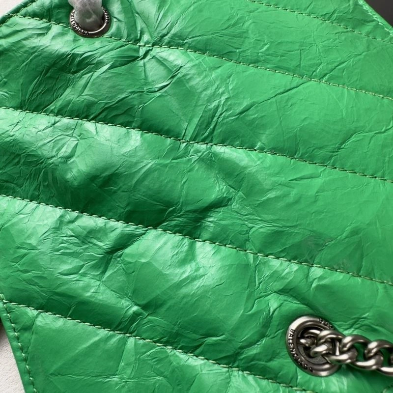 Functional Balenciaga Mini Green Crush Hourglass Chain Bag -  Versatility 75273