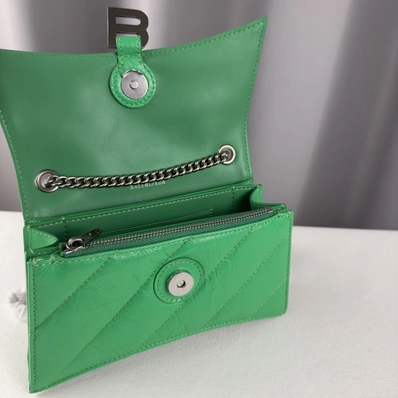 Functional Balenciaga Mini Green Crush Hourglass Chain Bag -  Versatility 75273