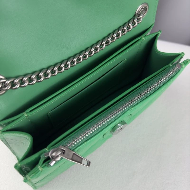 Functional Balenciaga Mini Green Crush Hourglass Chain Bag -  Versatility 75273