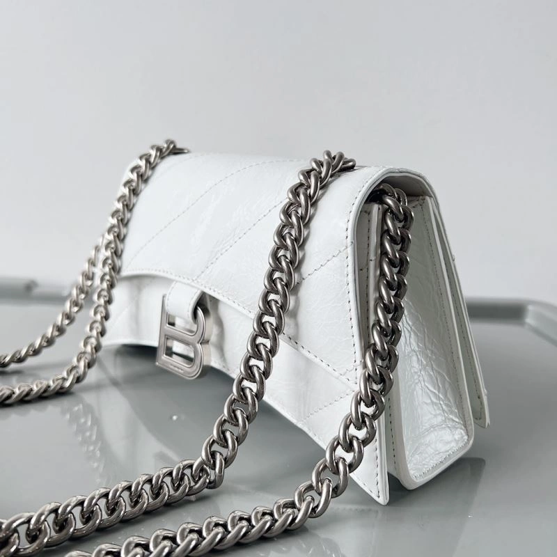Balenciaga Mini Hourglass Cracked Leather Crush Handbag Comfortable 78646