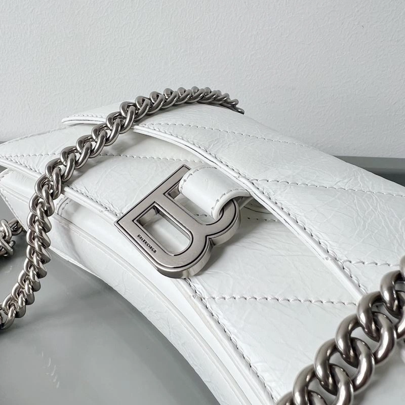 Balenciaga Mini Hourglass Cracked Leather Crush Handbag Comfortable 78646