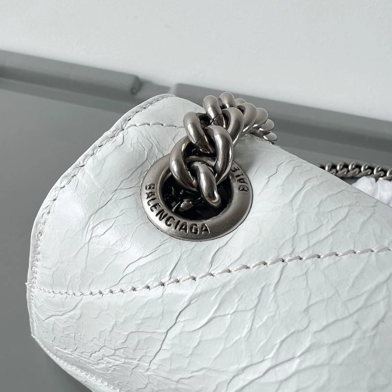 Balenciaga Mini Hourglass Cracked Leather Crush Handbag Comfortable 78646