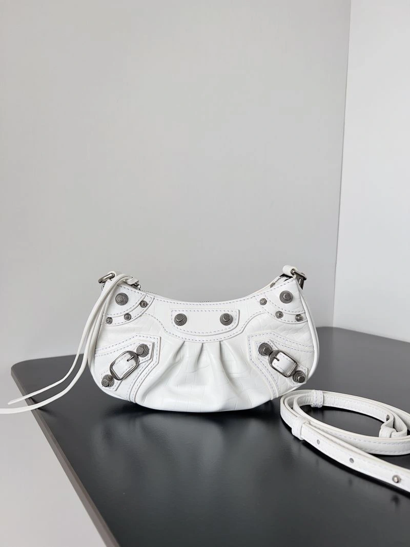 GoAnywhere Balenciaga Mini Le Cagole Half-Moon Handbag with Double Strap 78821