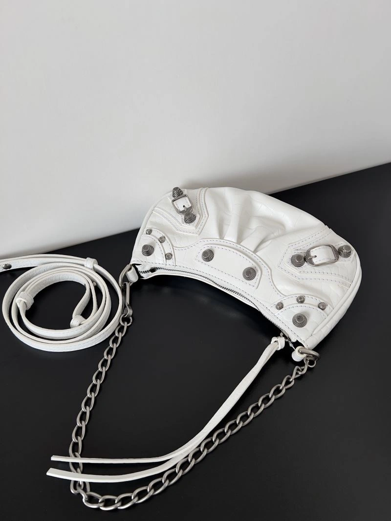 GoAnywhere Balenciaga Mini Le Cagole Half-Moon Handbag with Double Strap 78821