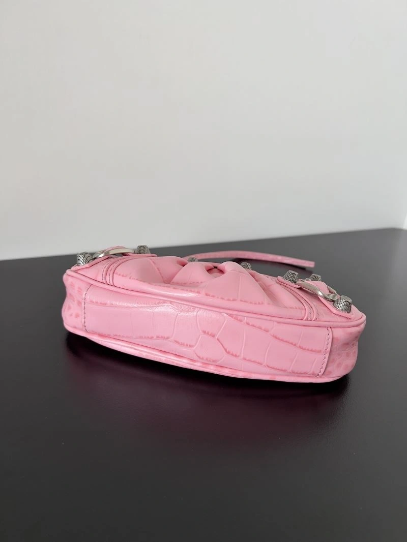 Modern Balenciaga Mini Le Cagole Half-Moon Handbag with Double Straps 78804