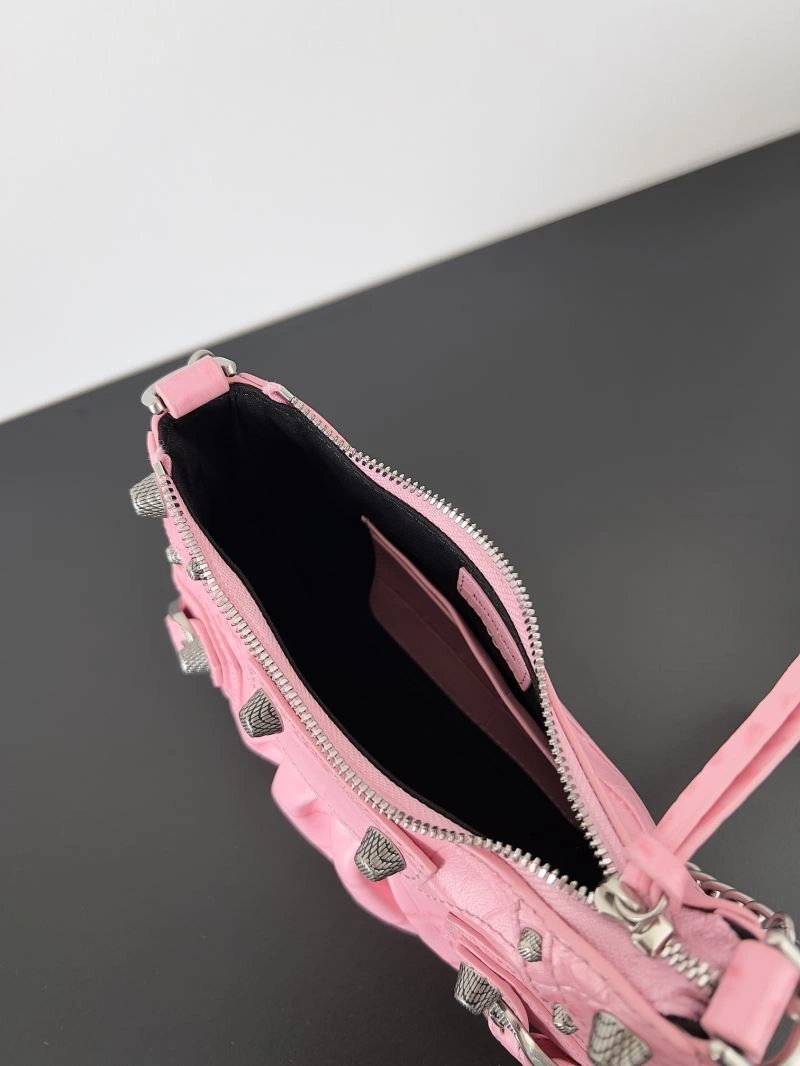 Modern Balenciaga Mini Le Cagole Half-Moon Handbag with Double Straps 78804