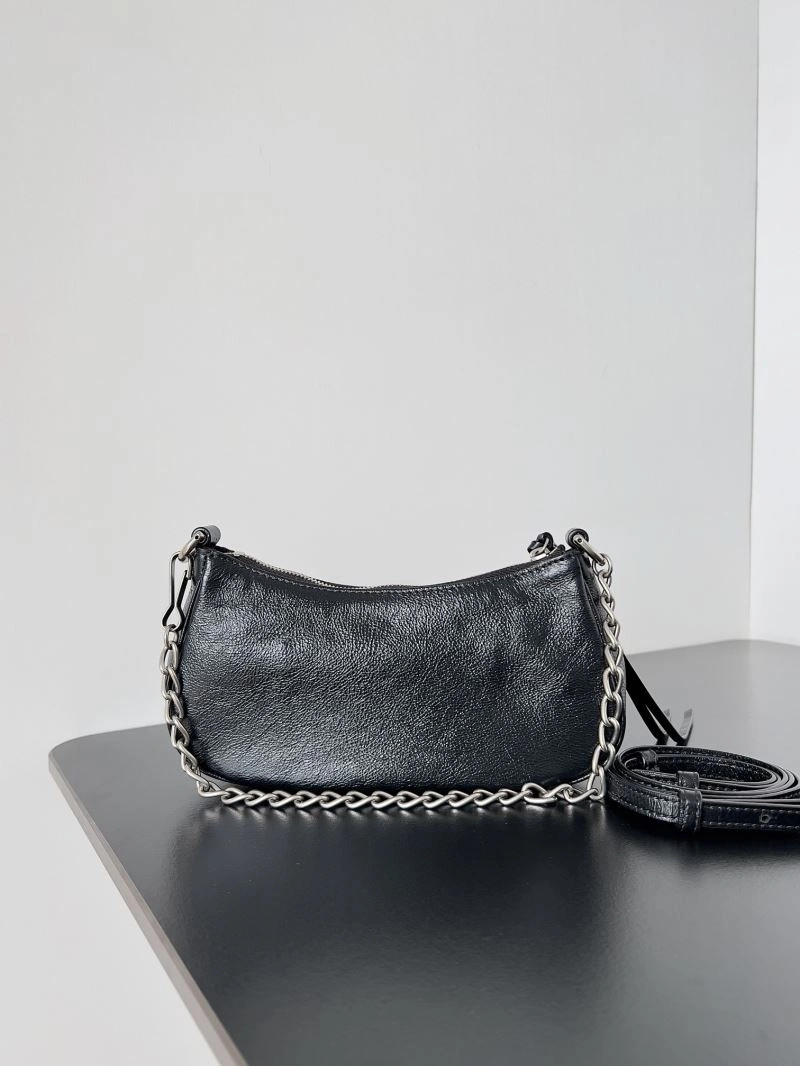 Comfortable Balenciaga Mini Le Cagole Half-Moon Handbag with Double Straps 78813