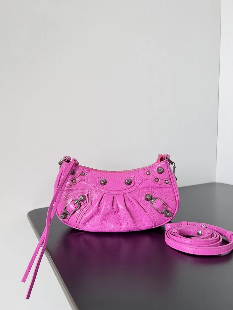 GoAnywhere Balenciaga Mini Le Cagole Half-Moon Handbag with Double Straps 78823