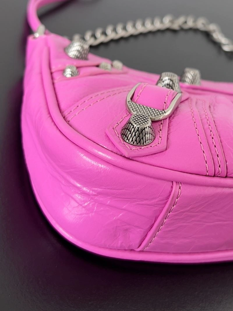 GoAnywhere Balenciaga Mini Le Cagole Half-Moon Handbag with Double Straps 78823