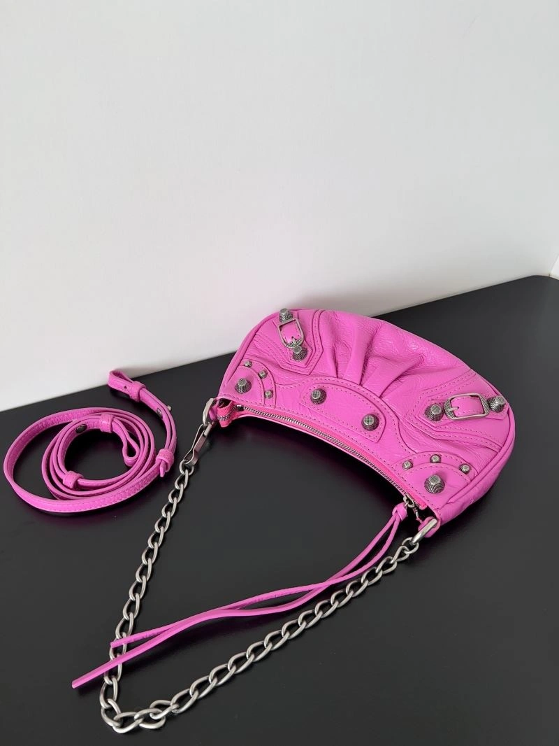 GoAnywhere Balenciaga Mini Le Cagole Half-Moon Handbag with Double Straps 78823