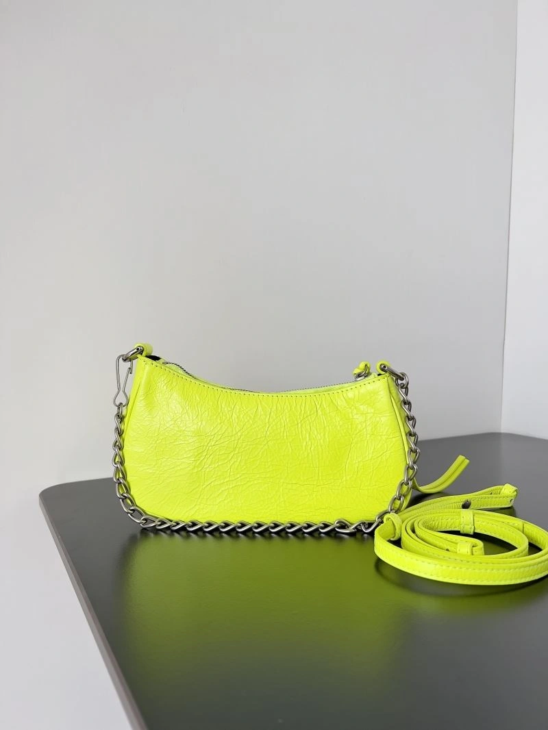 Balenciaga Mini Le Cagole Half-Moon Handbag with Double Straps Neat 78828