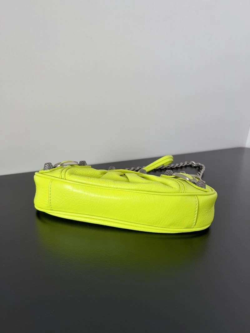 Balenciaga Mini Le Cagole Half-Moon Handbag with Double Straps Neat 78828