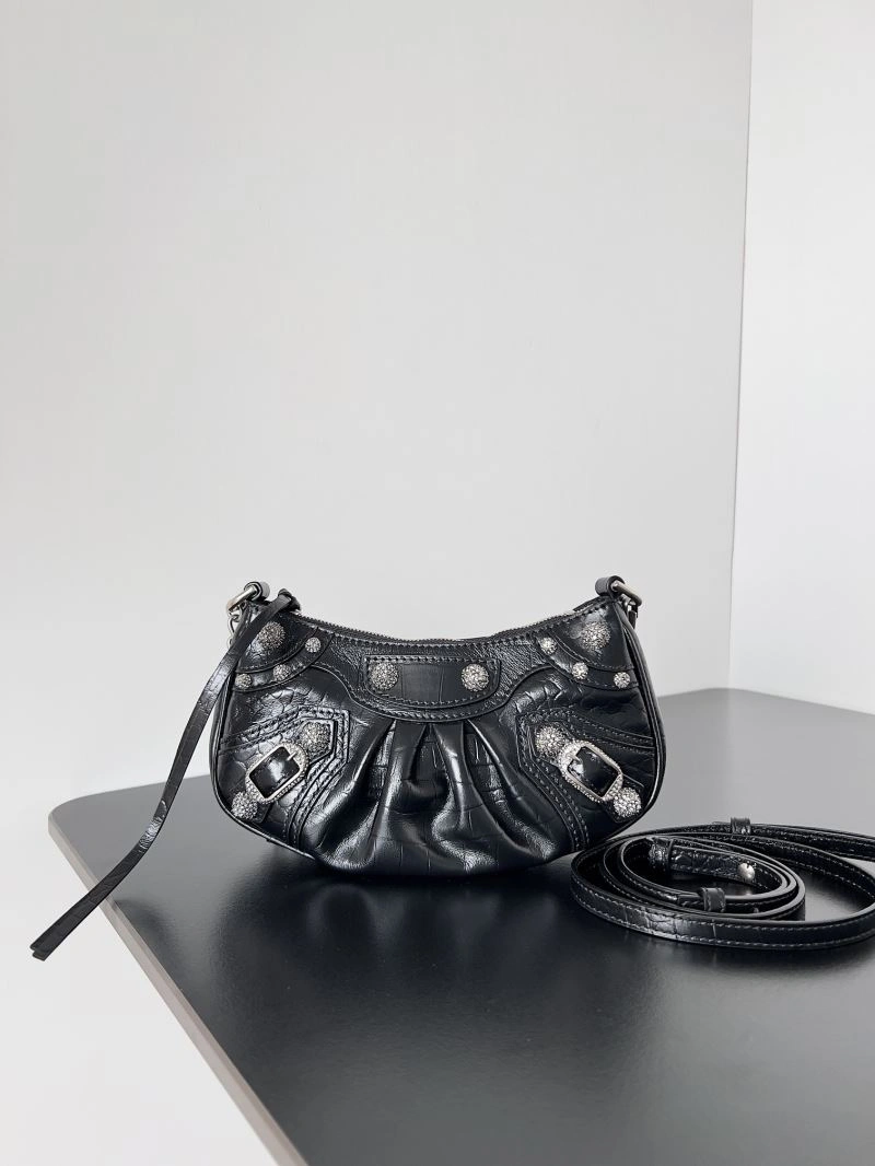 Balenciaga Mini Le Cagole Handbag - Retro Crescent Design  Style StreetReady 78799
