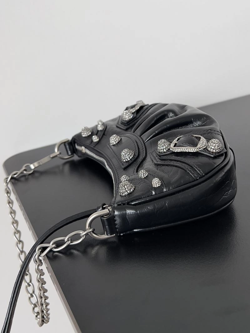 Balenciaga Mini Le Cagole Handbag - Retro Crescent Design  Style StreetReady 78799