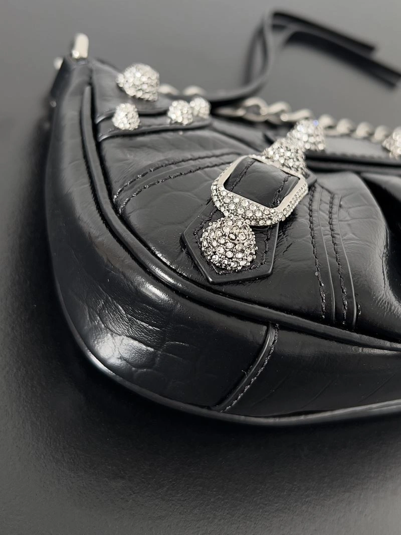Balenciaga Mini Le Cagole Handbag - Retro Crescent Design  Style StreetReady 78799