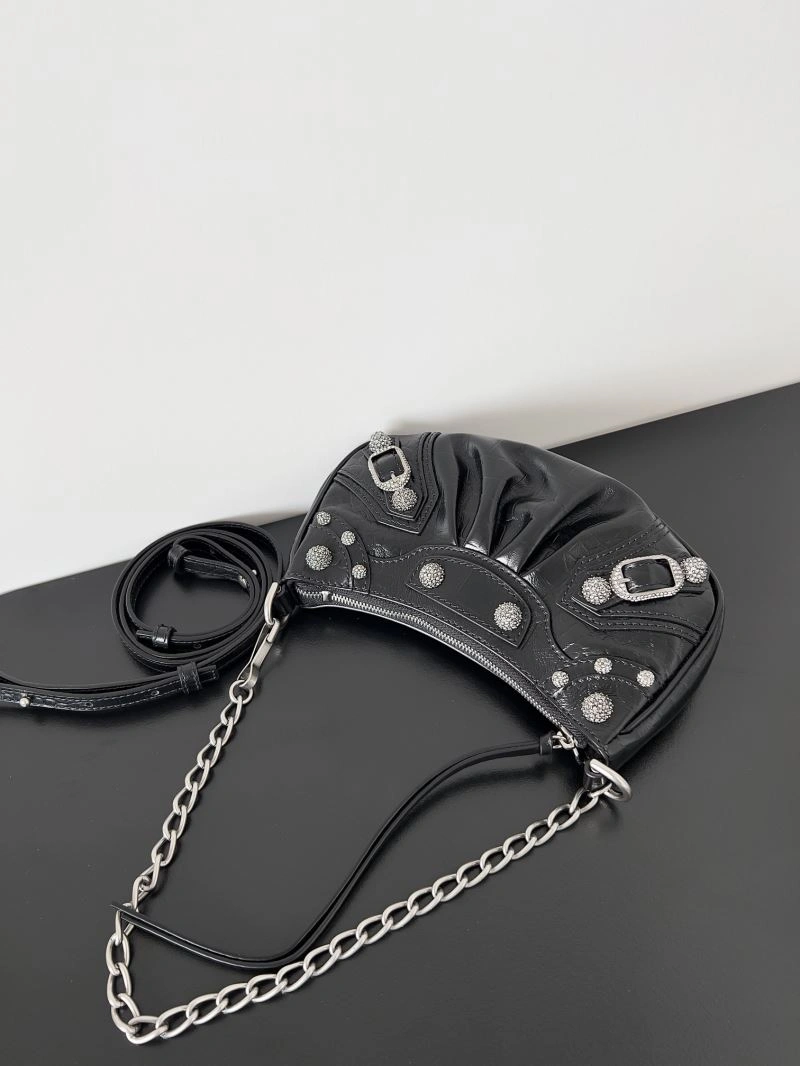 Balenciaga Mini Le Cagole Handbag - Retro Crescent Design  Style StreetReady 78799