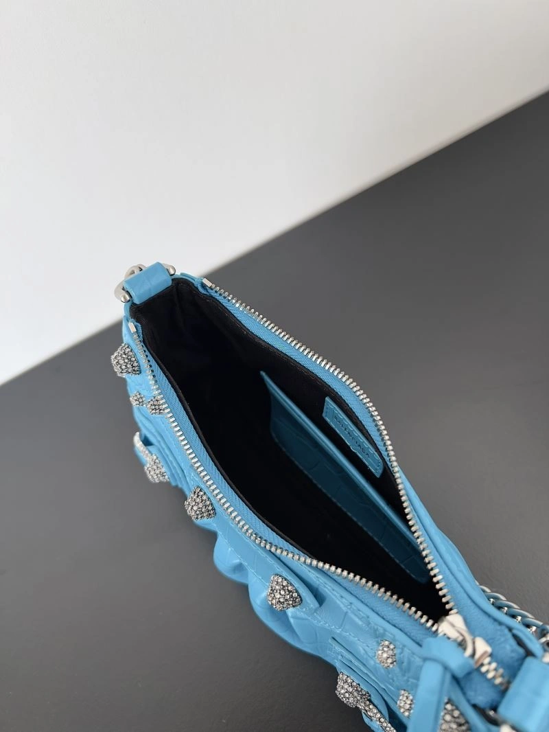 Trendy Balenciaga Mini Le Cagole Handbag - Retro Half-Moon Style Chic 78810