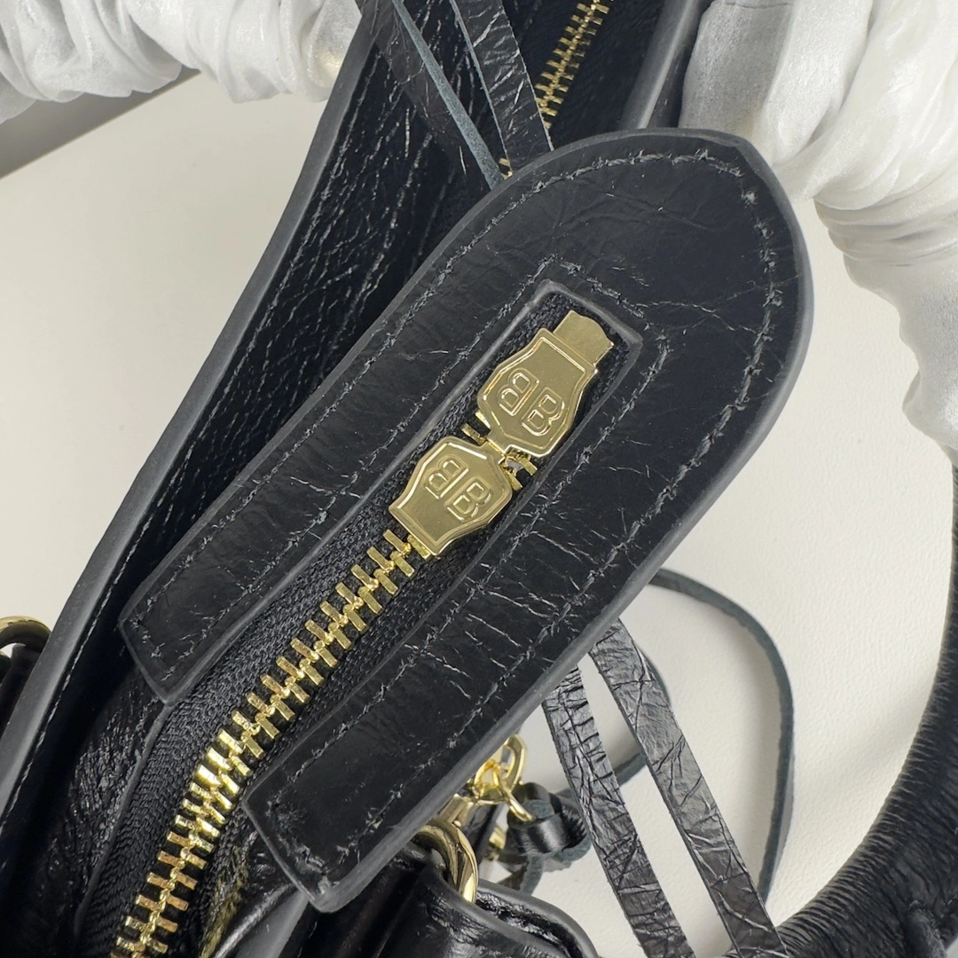 UrbanStyle Balenciaga Mini Motorcycle Bag - Logo Print with Gold Studs 60990