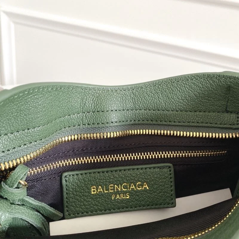 Bold Balenciaga Mini Olive Green Goat Leather Motorcycle Bag with Gold Buckle 38369