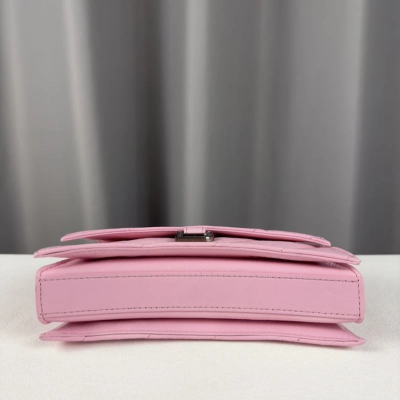 Balenciaga Mini Pink Crush Hourglass Quilted Chain Bag Neat 75268