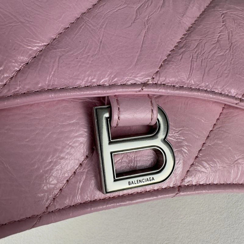 Balenciaga Mini Pink Crush Hourglass Quilted Chain Bag Neat 75268