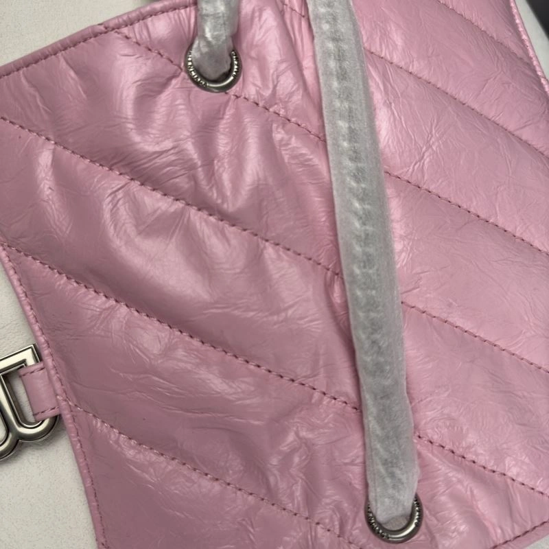 Balenciaga Mini Pink Crush Hourglass Quilted Chain Bag Neat 75268