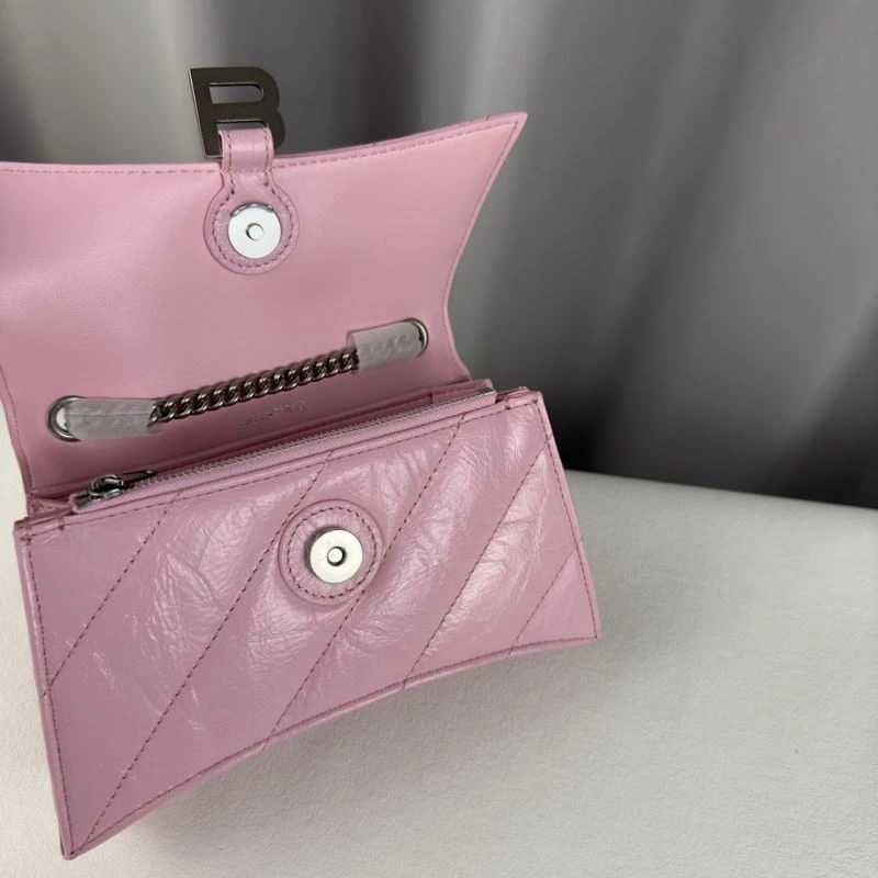 Balenciaga Mini Pink Crush Hourglass Quilted Chain Bag Neat 75268