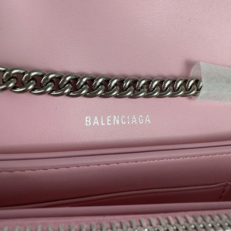 Balenciaga Mini Pink Crush Hourglass Quilted Chain Bag Neat 75268