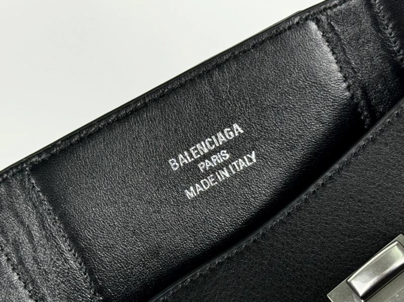 Compact Balenciaga  Black Silver Bel-Air Calfskin Shoulder Bag 67003