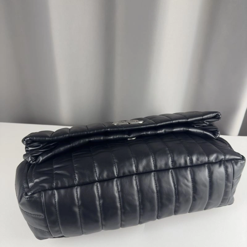 MultiPurpose Balenciaga Monaco  BB Logo Chain Bag in Soft Cracked Calfskin 75272