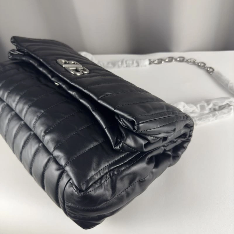 MultiPurpose Balenciaga Monaco  BB Logo Chain Bag in Soft Cracked Calfskin 75272