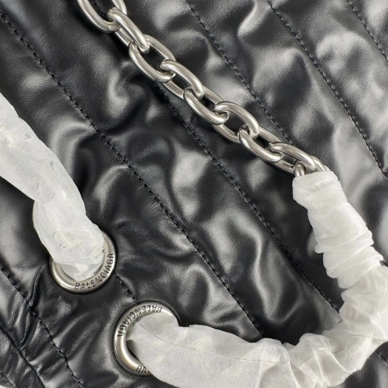 MultiPurpose Balenciaga Monaco  BB Logo Chain Bag in Soft Cracked Calfskin 75272
