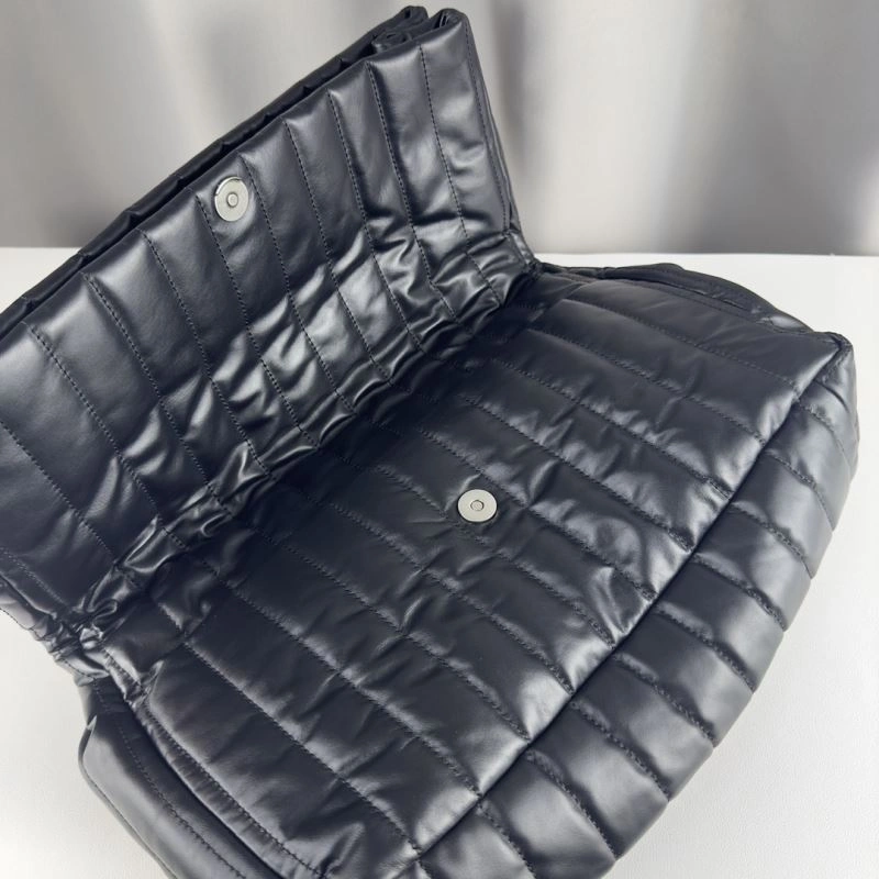 MultiPurpose Balenciaga Monaco  BB Logo Chain Bag in Soft Cracked Calfskin 75272